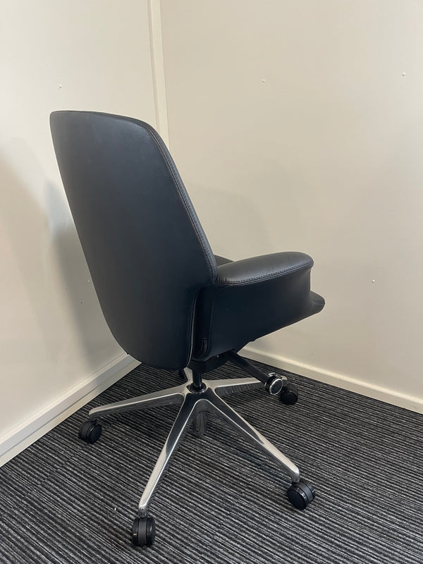 Omar Lawal's Twin Lever Black Bonded Leather Executive Managerial Office Chair With Arms