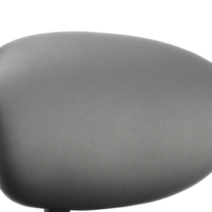 Close up of the victor ii headrest of soft bonded leather.